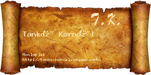 Tankó Kornél névjegykártya