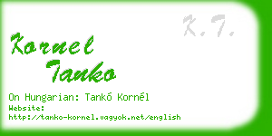 kornel tanko business card